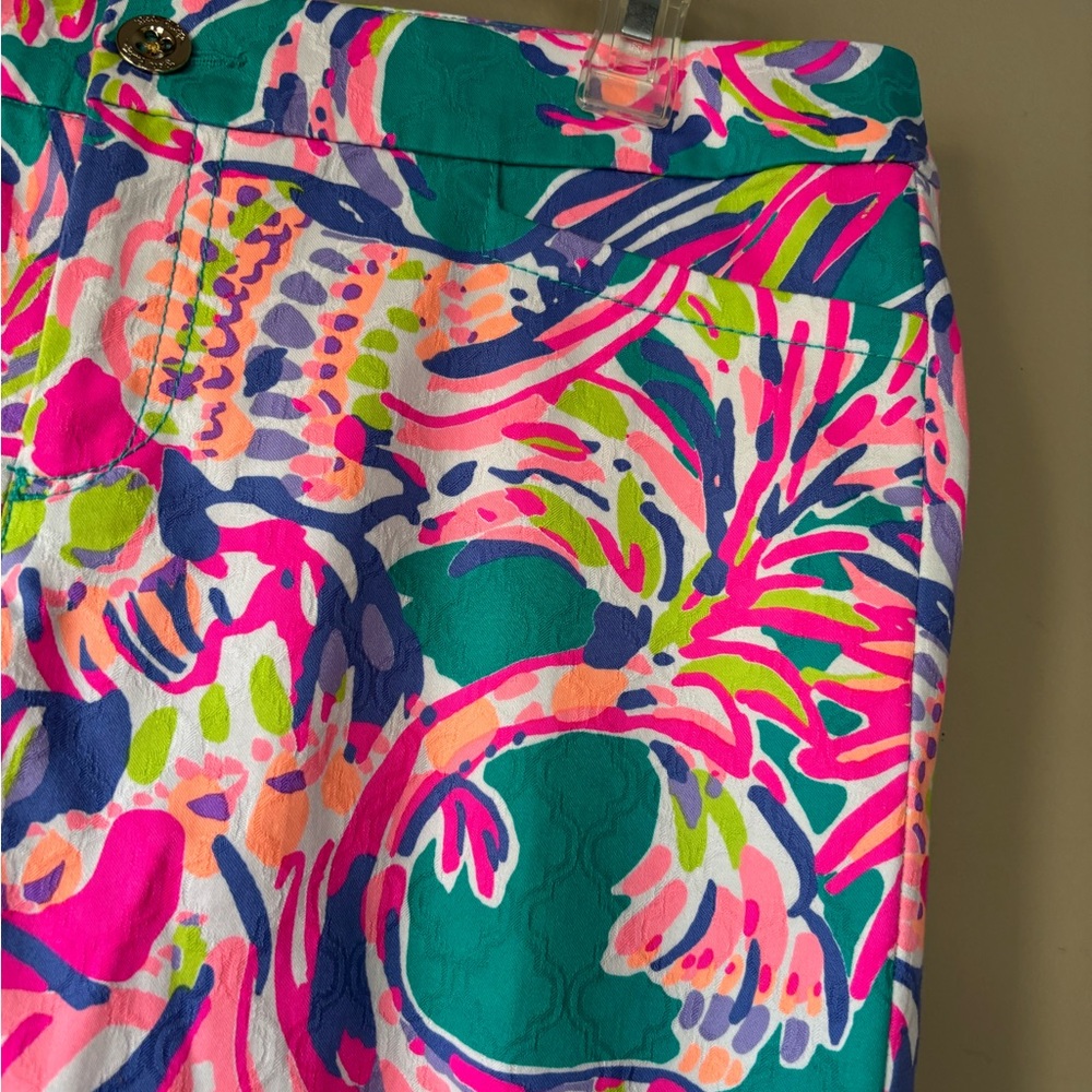 Lilly Pulitzer Kelly Skinny Ankle Pant in Agate Green Safari 8 - Picture 4 of 7
